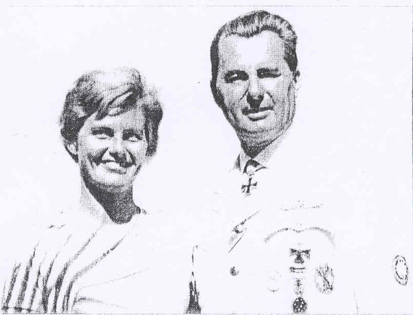 L�on Degrelle junto a su hija Anne Degrelle de Balaguer